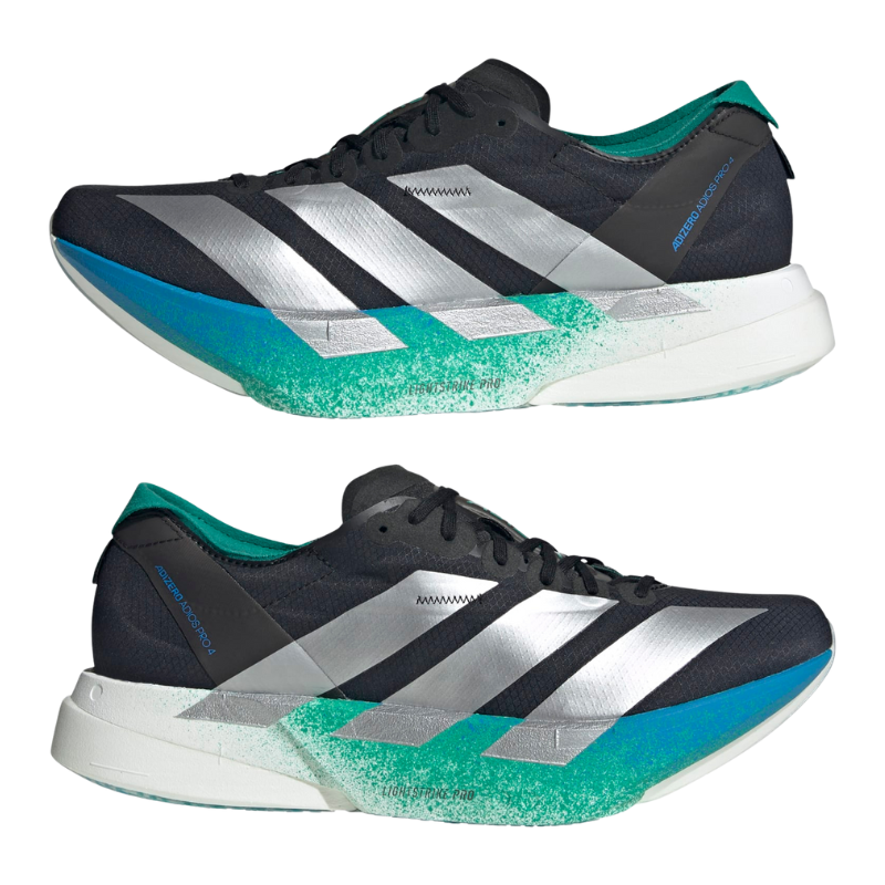 ADIDAS ADIZERO ADIOS PRO 4 CBLACK-MSILVE-GLRGRN - JR6365A0QM