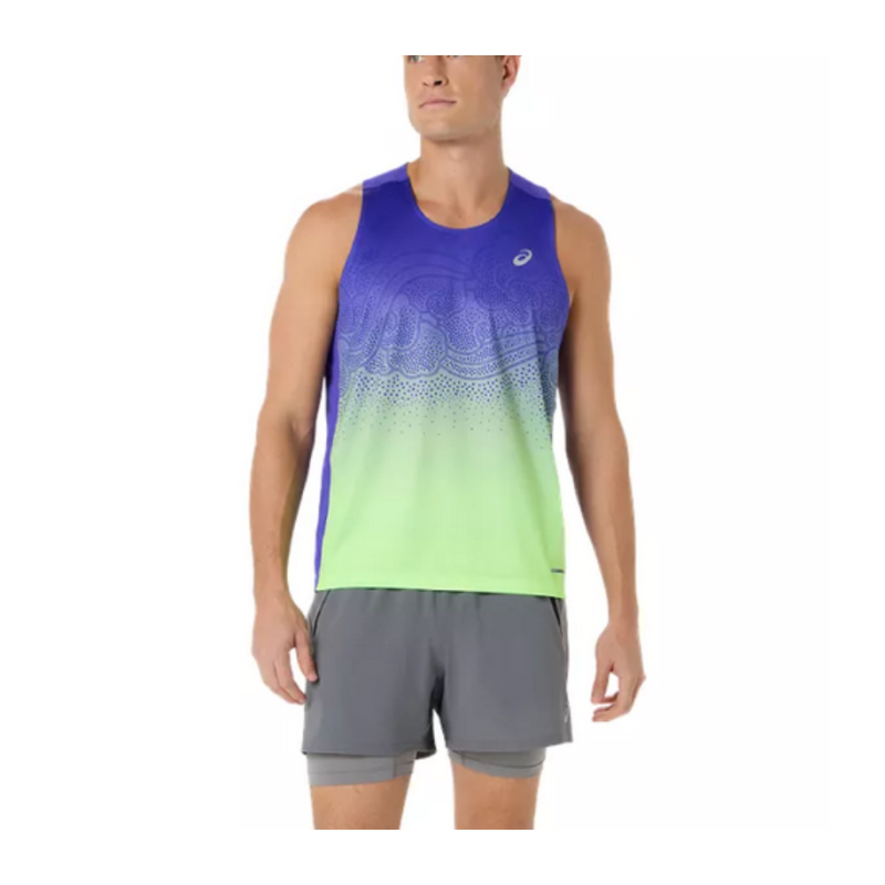 ASICS ROAD FADE SINGLET/ILLUMINATE GREEN - 2011D522-401