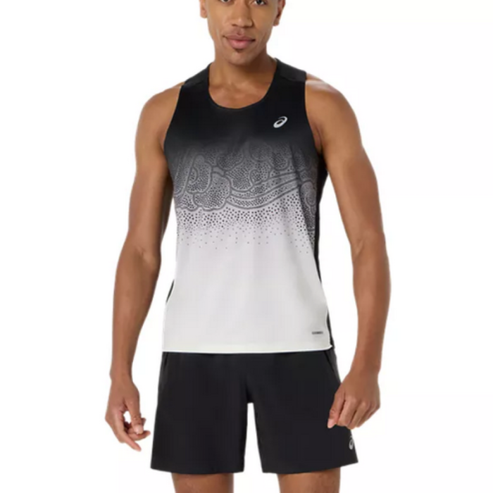 ASICS ROAD FADE SINGLET PERFORMANCE BLACK/CREAM - 2011D522-001