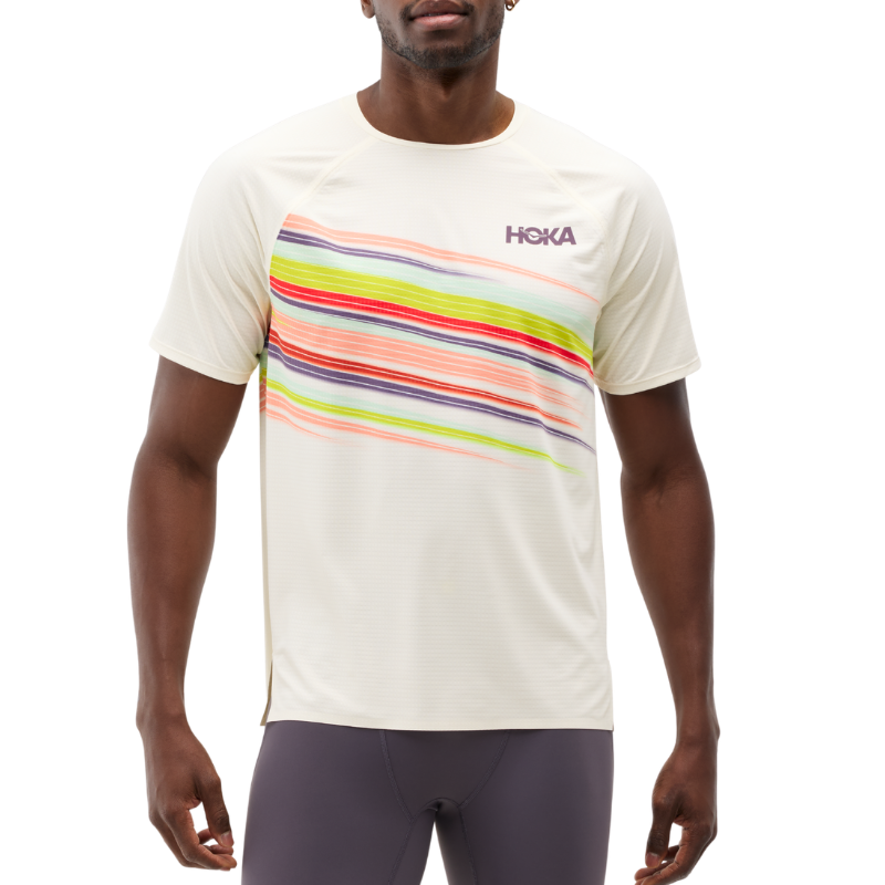 HOKA RACE DAY SHORT SLEEVE ALABASTER FLARE - 1173530P-AFLR